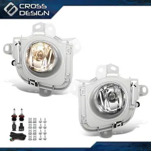 CROSSDESIGN Fits 2010-2011 Toyota Prius Fog Lights Front Bumper Lamps with Bulbs+Wiring Pair
