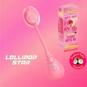 Lollipop Star Music Audio Lollipops - Immersive Binaural Beats Bone Conduction Candy, Sensory Experience Novelty Gift for Focus & Relaxation (Tropical Twist Coconut)