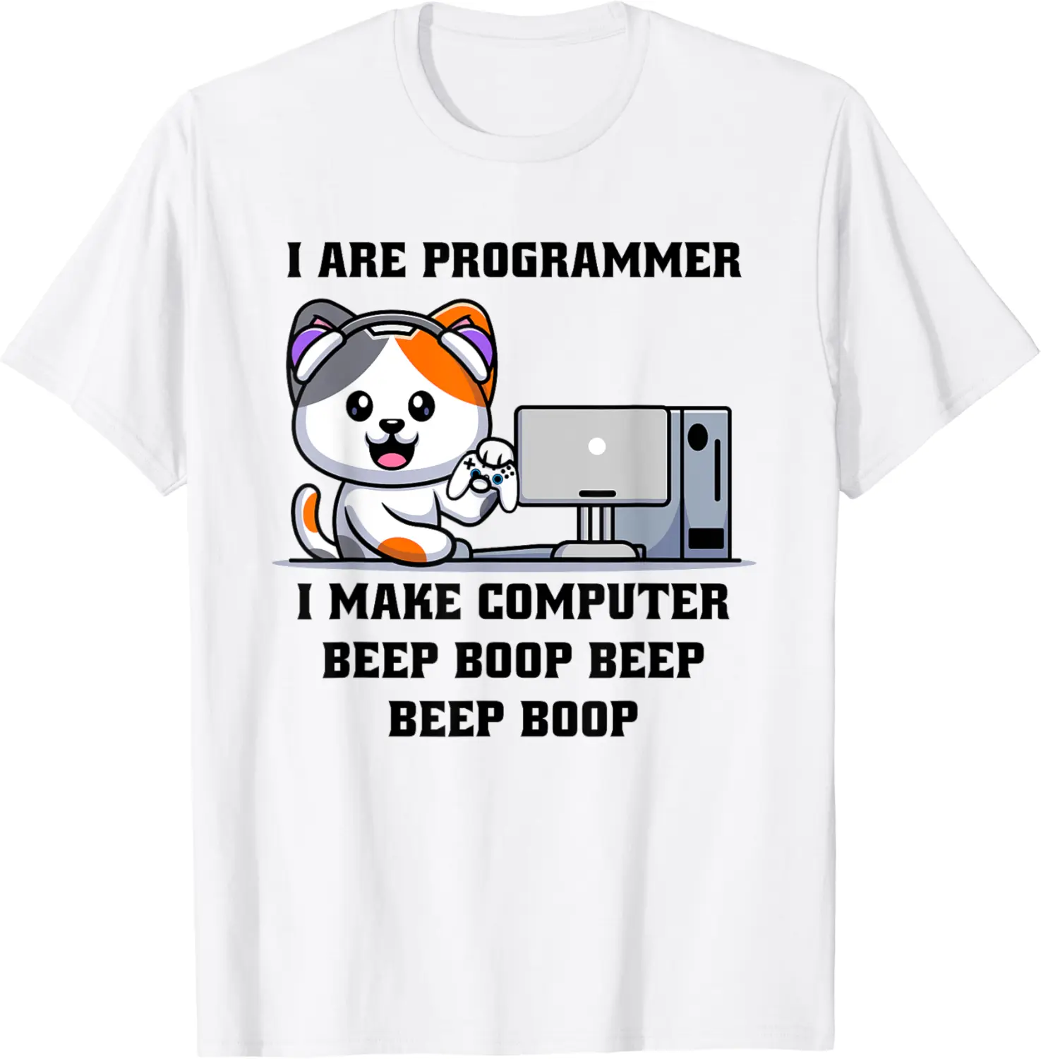 I Are Programmer Cute Cat Coding for Coders Tech Lover Geek T-Shirt - Joelalbe Shop 27B0D49RBC5P