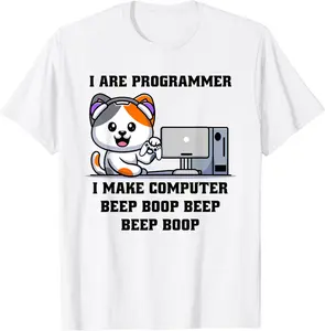 I Are Programmer Cute Cat Coding for Coders Tech Lover Geek T-Shirt - Joelalbe Shop 27B0D49RBC5P