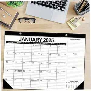 2026 Desktop Calendar, Large Monthly Planner Covering January to June, 18-Month Thick Paper Organizer for Home or Office Planning, Office Stationery Supplies