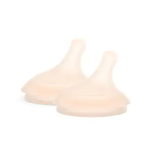 Adaptable Flow Asymmetrical Silicone Nipple, 2 Pack (0m+), Fair