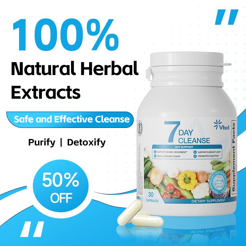 natural 【7-Day Lightness Challenge】Vbot Internal Cleanse - Purifying Formula! Ultimate Herbal Supplement: Senna Leaf, Aloe Vera, Psyllium Husk Powder! Gently cleanses and purifies, promotes healthy elimination. Say goodbye to heaviness! Safe and effective