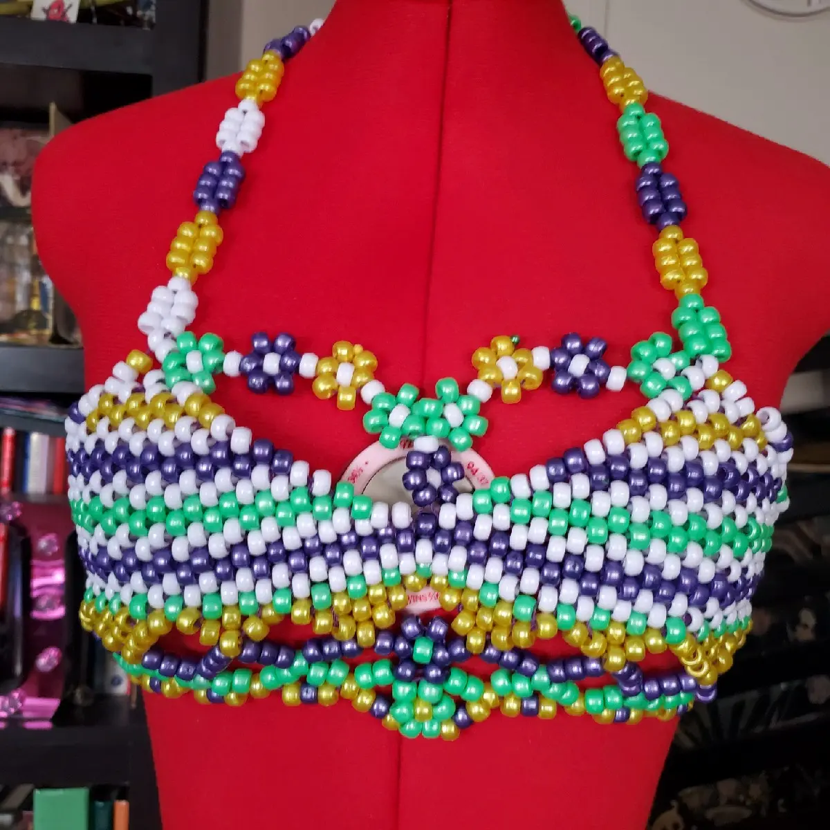 Kandi Bead Bra Top cosplay rave Fit Womenswear Clothes Corset Costumes Women Comfort