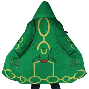 Rayquaza Dream Cloak Coat, Anime Pokémon Men's Women's Hooded coat, Fleece Jackets Coats, Gift For Men And Women