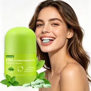Natural Bamboo Charcoal Teeth Whitening Toothbrush Tablets contain hydroxyapatite, probiotics, and xylitol to help clean your teeth, providing a deep clean that leaves your teeth whiter and your breath fresher. 40 tablets / 24g