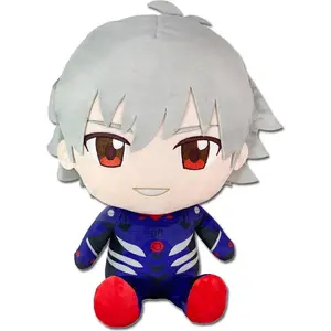 EVANGELION NEW MOVIE - KAWORU PLUG SUIT SITTING PLUSH 12"H