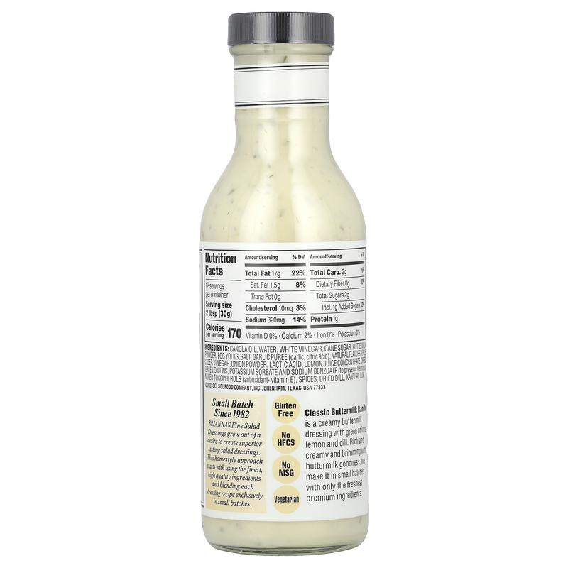 Briannas Home Style, Classic Buttermilk Ranch Dressing, 12 fl oz (355 ml)