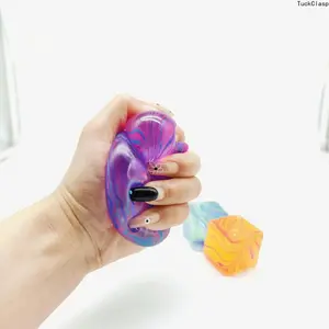 Marble Cube Squishy Ball, Solid Squeeze Stress Relief Toy with Color Box, Non-Toxic Soft Fidget Toy for Kids & Adults, Anti-Stress Sensory Toy for Everyday Use