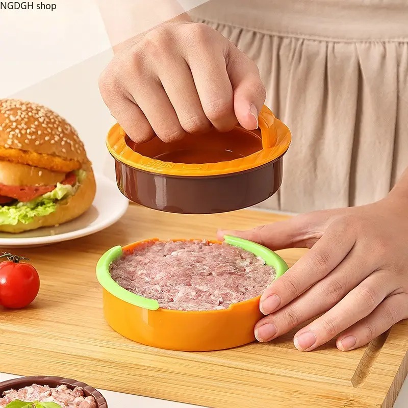 Non-Stick Hamburger Patty Press Maker Kit, Detachable Mold Design, Easy-Release Surface, Ideal for Backyard BBQs, Camping Grilling, Uniform Beef Patties for Homemade Burgers