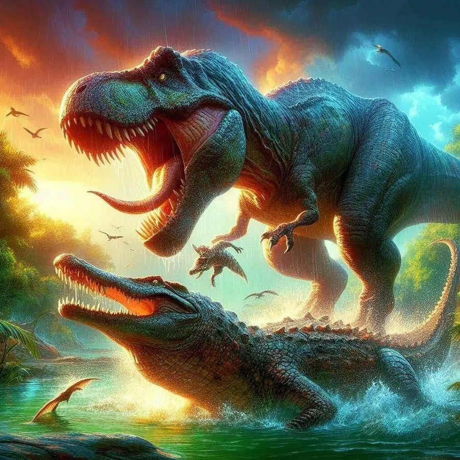 1pcs 5D DIY diamond painting kit, 5D diamond art set, DIY decoration, dinosaur confrontation diamond painting kit full drill DIY, mosaic, diamond art, DIY art home decor, suitable for Halloween and Christmas.