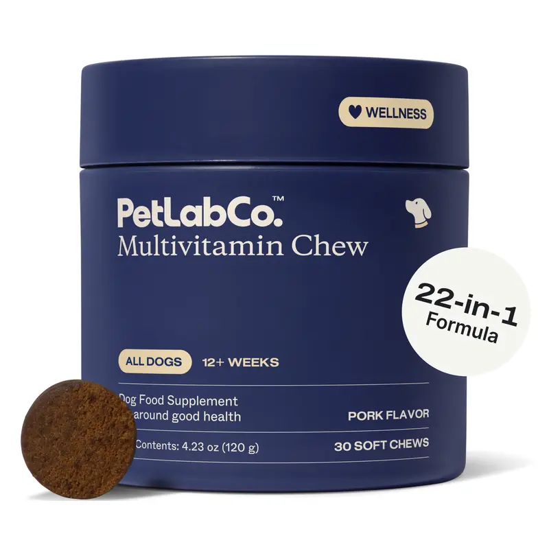 PetLab Co. Dog Multivitamin – daily multivitamin for dogs with 22 vitamins and minerals, designed to support overall health and vitality