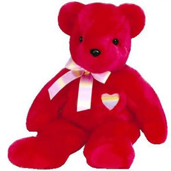 TY Beanie Buddy - KISS-e the Bear (14 inch) - MWMTs