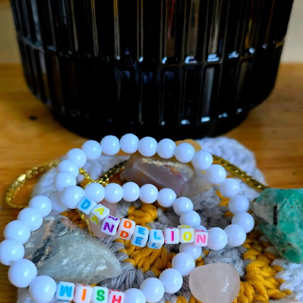 Dandelion wish friendship bracelet set
