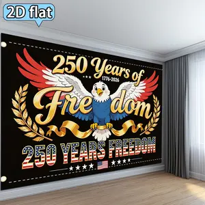 1pc 250 Years of Freedom Theme Background Cloth, Independence Day Decoration for 250th Anniversary Party, Patriotic Tapestry Festive Gift for July 4th Event