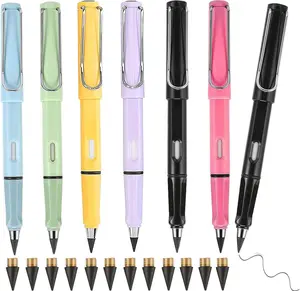 6pcs Infinity Eternal Pencils Forever Inkless Pen Everlasting Pencil With 12PCS Replaceable Nibs Technology Magic Writing Pencil For School Office Professional Use Visit the Store