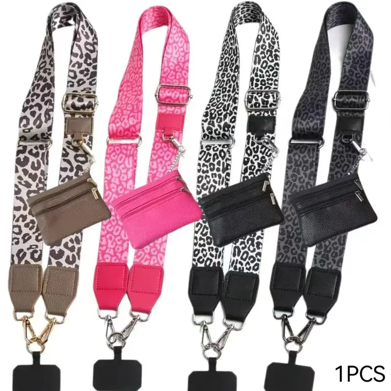 leopard print mobile phone crossbody strap, Crossbody phone lanyard, phone sling, phone charms, Cellphone Accessories, multi-functional and adjustable, mobile phone decoration, backpack decoration, suitable for gifting to girlfriend