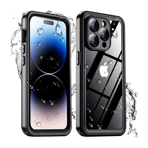 Temdan for iPhone 15 Pro/15 Pro Max Case waterproof Screen CameraLens Protector IP68 Protection Phonecase Cover Protective Smartphone Cellphone Shockproof
