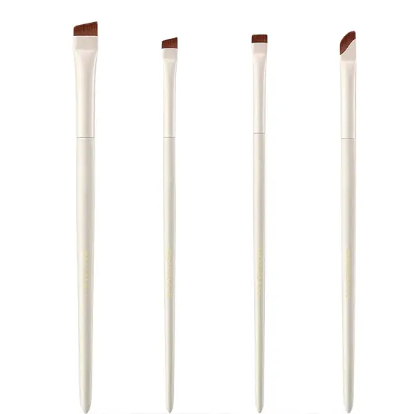 4 PCS Fine Angled Eyeliner Brush Set Ultra Thin Liner Brush Angled Flat Gel Eye Liner Makeup Brushes Fine Point Eyeliner Brushes for Women Girls