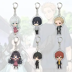 The Fragrant Flower Blooms with Dignity 10CM Acrylic chibi Keychain Figures Rintaro Kaoruko Waguri Cosplay Model Desk Decor Gift