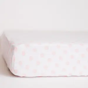 Pink Polka Dot Fitted Crib Sheet