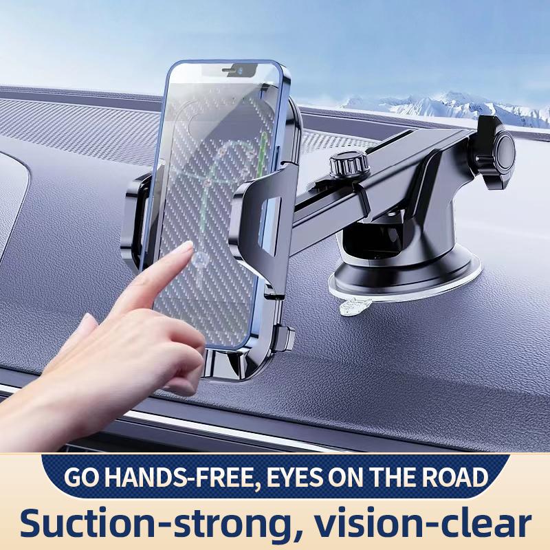 Universal Phone Mount, Dashboard & Windshield Suction Cup Cellphone Holder for iPhone Samsung, Google, All Smartphones Accessories Grip Stand