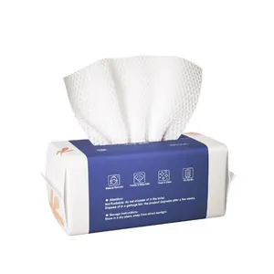 Disposable Face Towels 100 Count – Soft Lint Free Facial Cloths, Dry Face Wipes for Daily Use, Textured Cleaning Towels