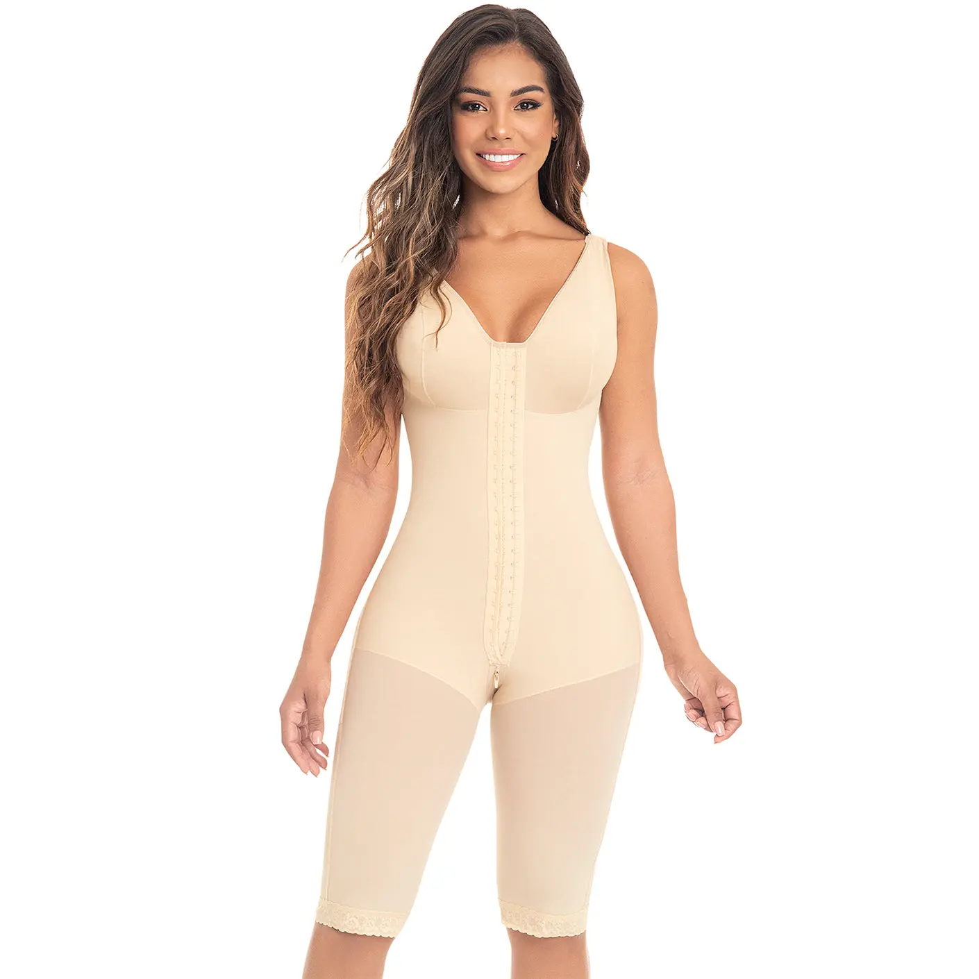 Women's Shapewear Capri, 120-M&D Design, 2 Levels of Hooks Tummy Control Underwear