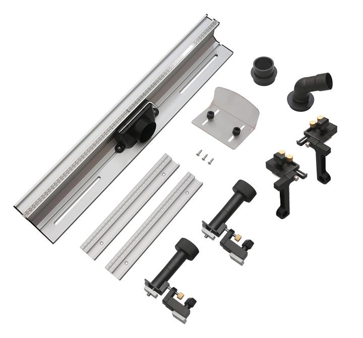 Wnew Woodworking Router Table Fence Aluminium Profile Fence System 700mm with Sliding Brackets Bit Guard