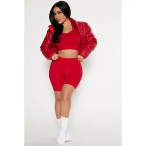 Natalee Biker Shorts - Red