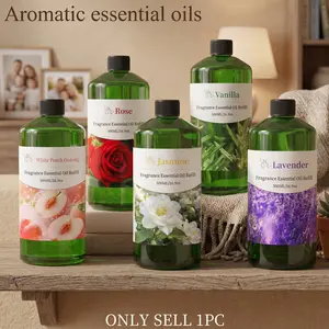 500ml Large-Capacity Aromatherapy Essential Oil Refill | Oil-based essential oil with a rich, intense fragrance. Ideal for cars, homes, hotels, offices, aromatherapy diffusers, and humidifiers | Available in a variety of scents