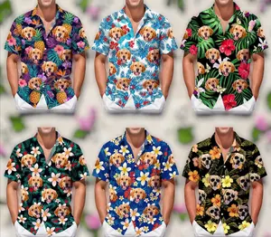 Personalized Pet Face Hawaiian Shirt #hawaii #hawaiishirt #hawaiicustompet