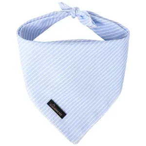 ARING PET Summer Dog Bandana - Cute Blue Comfortable Triangle Bib Scarf for Small to Large Dogs, Cats, Boys & Girls