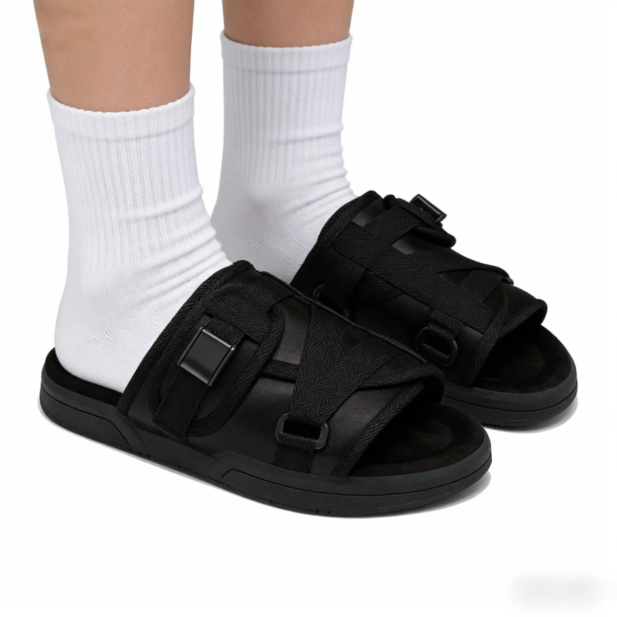 Shoes to Buy for Men 2026 |     Casual Black Slides for Men, Non-slip Summer Slippers for Daily & Beach