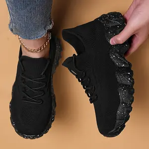 Womens Sneakers Slip On Walking Tennis Shoes, Breathable Running Shoes Lightweight Mesh Gym Shoes, Casual Non Slip Workout Shoes