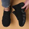 Women's Woven Fabric Slip-On Casual Sneakers - Fashionable Running Shoes for Women, Breathable Lightweight Mesh, Non-Slip Rubber Sole, Ideal for Gym & Walking (2418 Black)