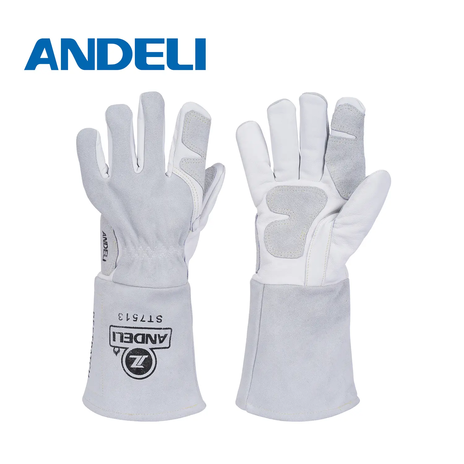 ANDELI Welder Gloves,TIG/Mig/Welding Gloves Heat/Fire Resistant, BBQ/Animal handling gloves with Extra Long Sleeve