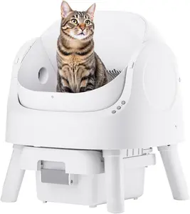 Self-Cleaning Cat Litter Box for Multiple Cats - Large Open-Top Design with 10L Waste Bin & Advanced Safety Sensors, Quiet Operation, Easy Maintenance