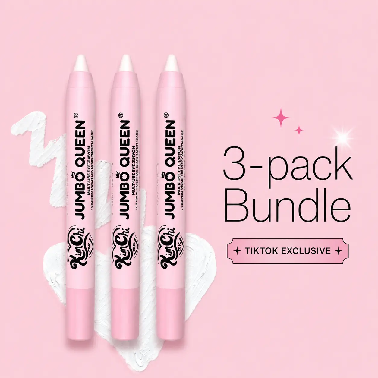 KimChi Chic Beauty Jumbo Queen Multi-Use Eye Crayon 3-Pack - Coconut