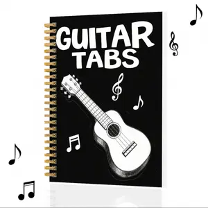 1 A5 Sheet Music Notebook for Producers Guitar Tablature Book Blank Staff Paper Music Composition Notebook 8-Line Staff Spiral Notebook (Music Composition Notebook)