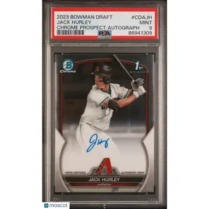 2023 Bowman Draft Chrome Prospect Autograph Jack Hurley PSA 9 Arizona