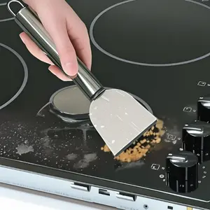 Multi-Scene Metal Scraper Scoop Cleaner, Kitchen Utensils Tools, Kitchen Cooking Accessories, Ideal for Kitchen & Bathroom Use, Durable Design for Efficient Cleaning