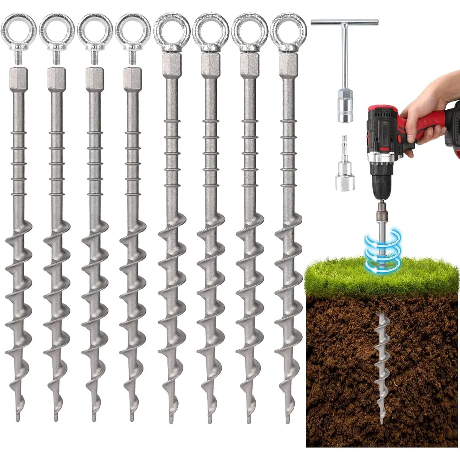Detachable 8Pcs 14Inches