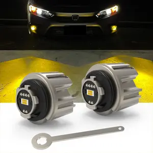 ODUKAKO L1B Fog light bulbs,Plug and Play,Wireless,Super Bright TF1 lamp for 2020+ Hon'da Civic Accord CR-V Passport,Acu'ra,Integra,2021+ Ridgeline ,3000K Amber Yellow