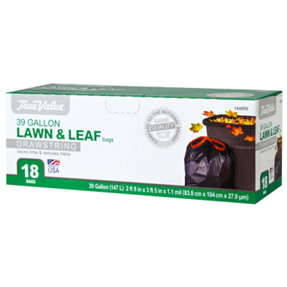 212 MAIN Disposable 39-Gal Drawstring Trash Bags - 18-Count Trash Pack, Waste Bags for Lawn Cleanup, Home Care Home Supplies (True Value 144859)