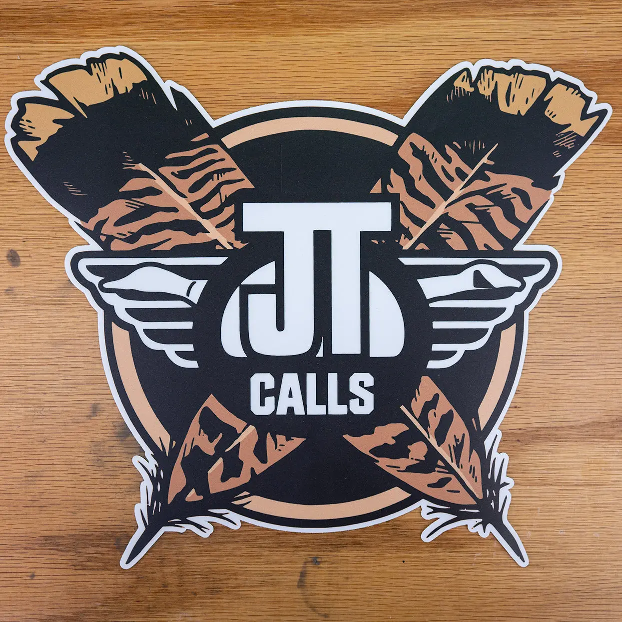 Big Turkey Feather Logo Decal