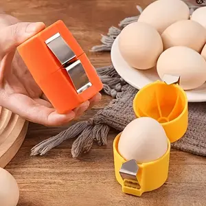 2 Egg Shell Separators and Peeler, Egg Cracking Tool, Egg Cracker Tool, Quick Easy Yolk Removal Tool, Handheld Baking Cooking Breakfast Eggshell Peeler, Kitchen Essential