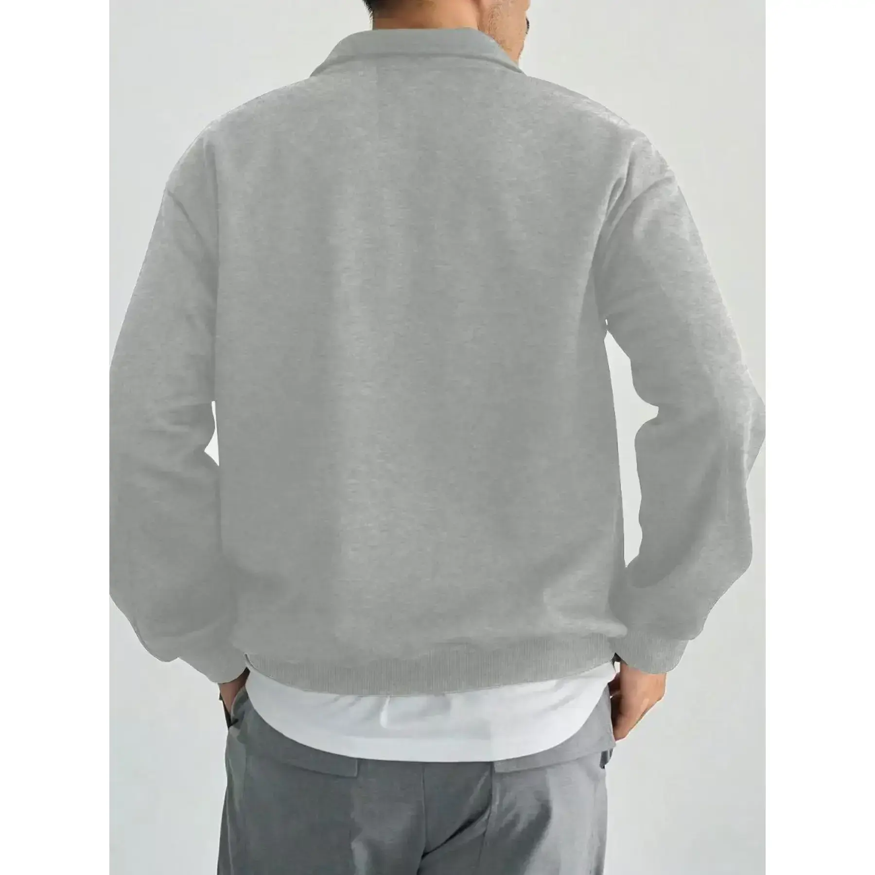 Men's Loose Half-Zip Sweatshirt, Casual Fitted Plaid Pullover, Fall & Winter Streetwear, Daily Wear, Trendy Sports Leisure Clothing Men's Loose Half-Zip Sweatshirt, Casual Fitted Plaid Pullover, Fall & Winter Streetwear, Daily Wear, Trendy Sports Leisure Clothing