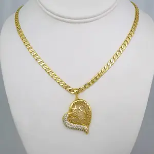 Cadenas & Colgantes - Chain W/Pendants - 14K Real Color - Zircon Stone 4mmX45