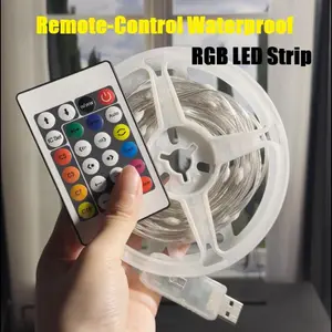 RGB LED Fairy String Lights, Remote Control Waterproof, USB Powered, Music Sync Function, Ideal for Christmas and Party Decorations